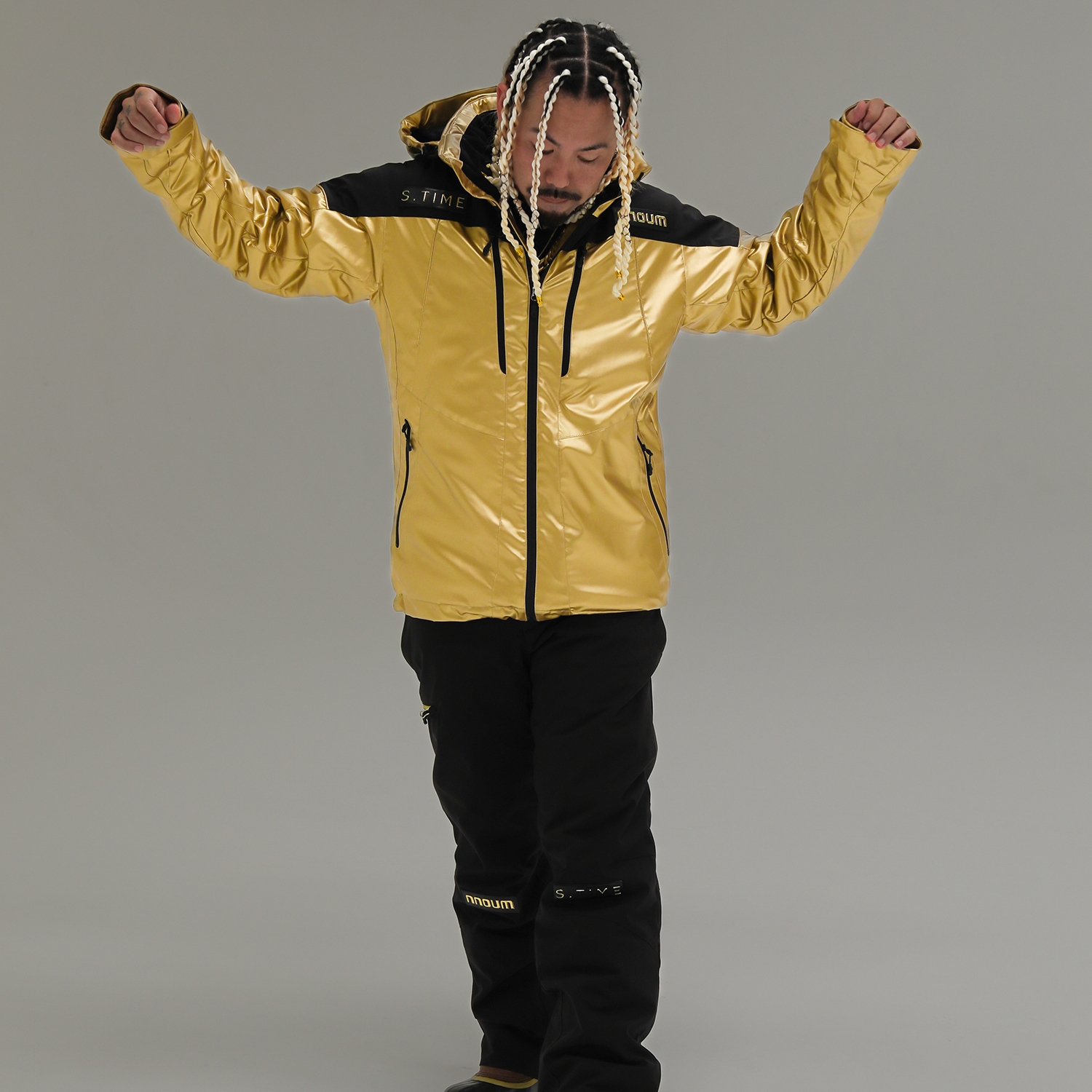 S.TIME×NNOUM エスタイム×ノアム ゴールドスキーウェア(GDXBK)/NN22FTP02MBK