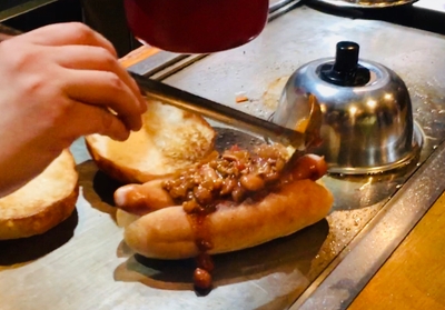 自家製チリコンカンをたっぷりと!