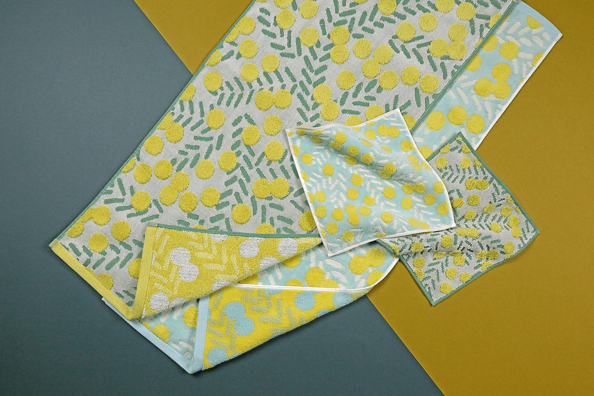 新商品＞ 使ってたのしい柄タオル「niwa（ニワ）」「mimosa（ミモザ