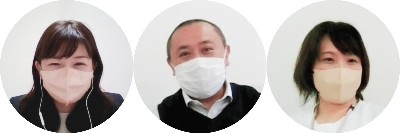 柴田町 髙橋様(左) 熱海市 長谷川様(中央) 黒羽根様(右)