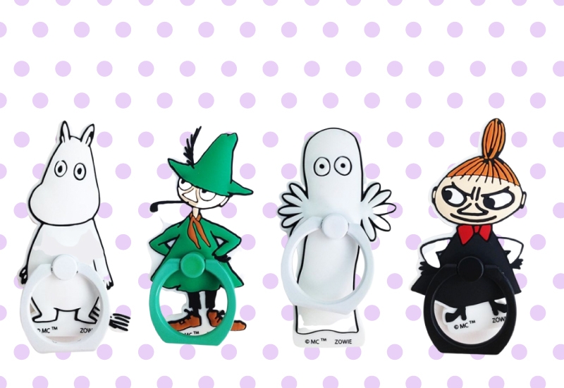 ケータイバキバキ問題はこれで解決!鮮やかなムーミンのスマホリングが登場♪