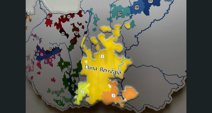 ワイナリーのある生産地域の地図