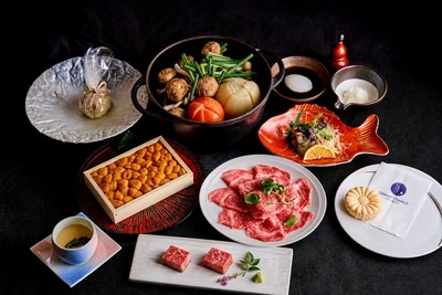 ▲淡路ビーフ山海トマトすきやきPremium course