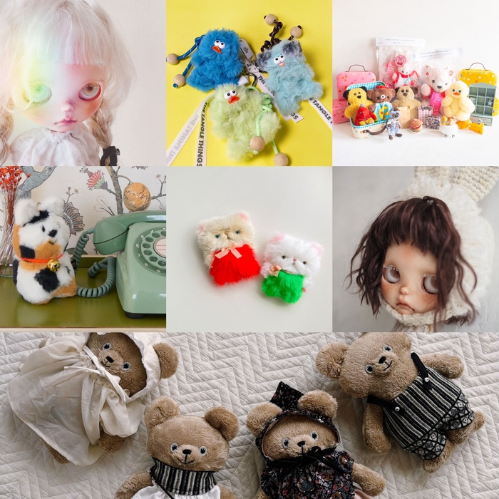 全国ポップアップ展開をする人形たち