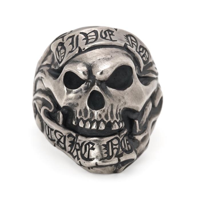 Give No Take No Skull Ring