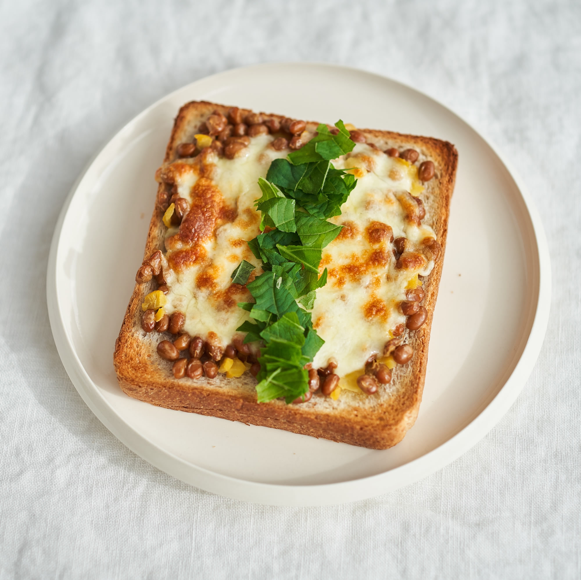 納豆チーズトースト