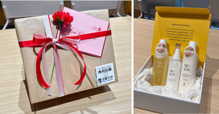 近大経営学部山縣ゼミと木村石鹸工業の共同研究プロジェクト　学生が考案した「母の日　ギフトボックス」実証販売を実施