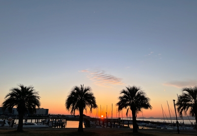 変わりゆく空の色の景色