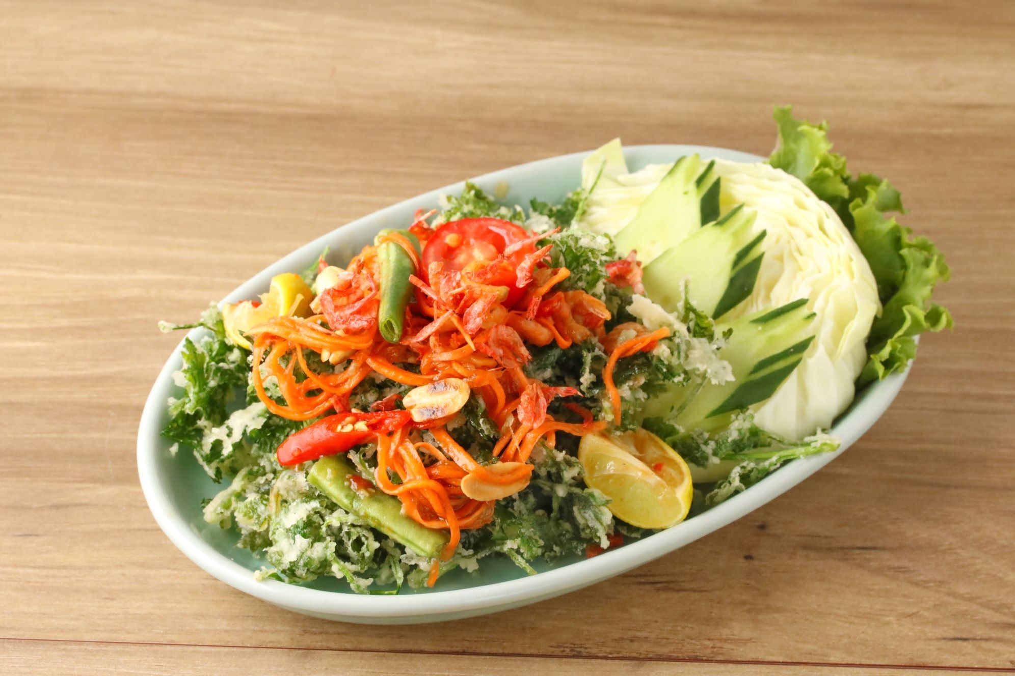 ソムタム・パクチー・トード/パクチー天ぷらのソムタム