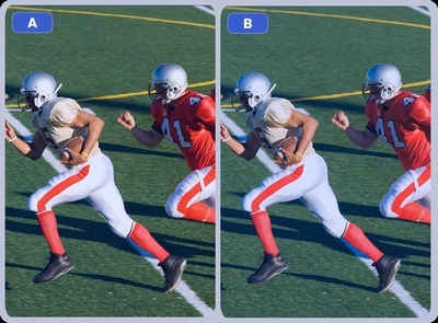 VISAイメージ：視聴者は2つのクリップを並べて視聴し、より画質が良いものを選択