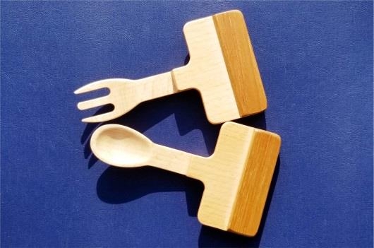 園児に木の手づくりスプーン・フォーク寄贈　「食育×脳育」正しい箸使いが自然に身に着く