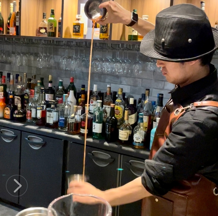 店主の得意技スローイング