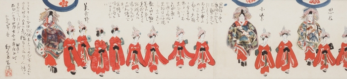 堂本印象「島原太夫の絵巻」(部分)1920年 京都府立堂本印象美術館蔵