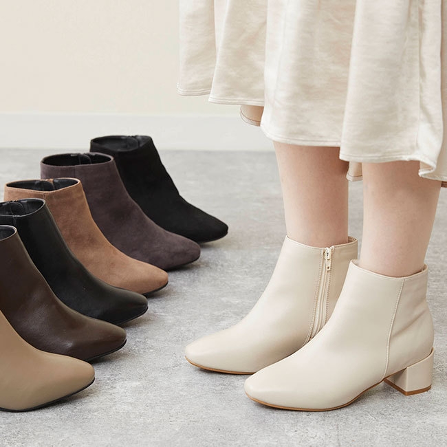 menue(メヌエ) スクエアトゥ ショートブーツ