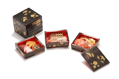 お節のペーパークラフト　完成イメージ