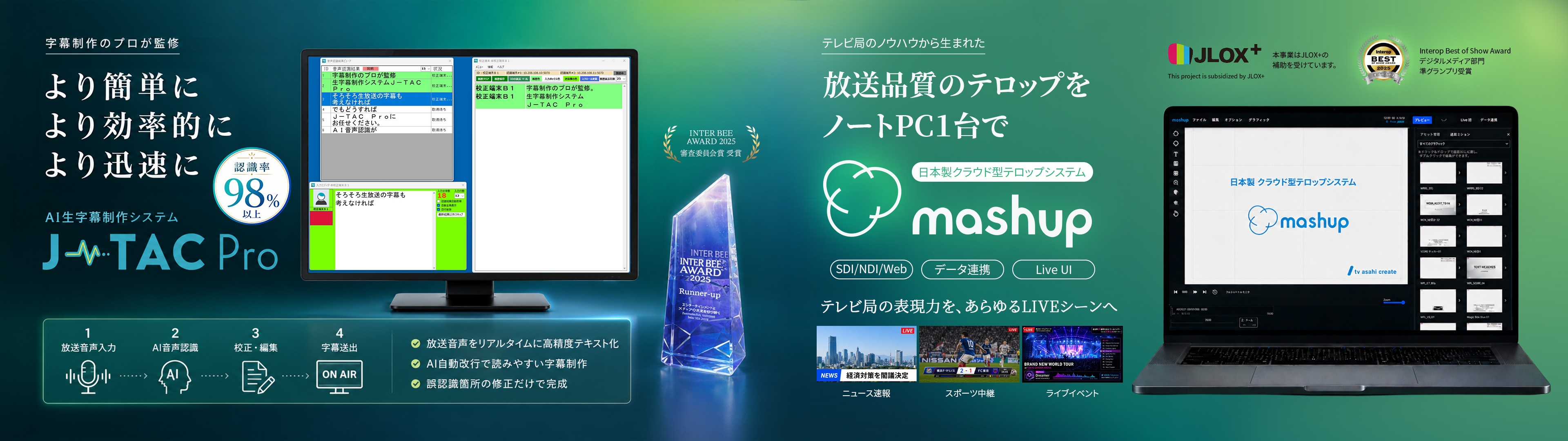 ケーブルテレビ局の生放送・ライブ配信を支援！ テレビ朝日クリエイト