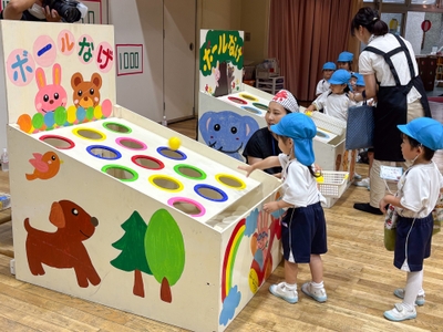 「ボール投げ」の様子