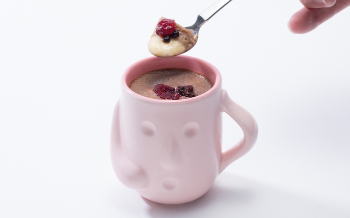 ピンクはにわ(チョコクリーム&ラズベリー)