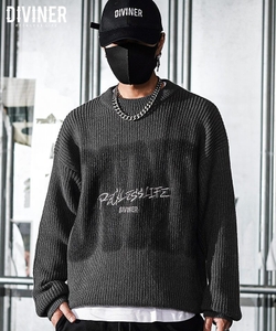 Ephemeral Logo Knit(チャコール)