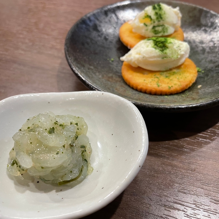 白エビの茶葉和え