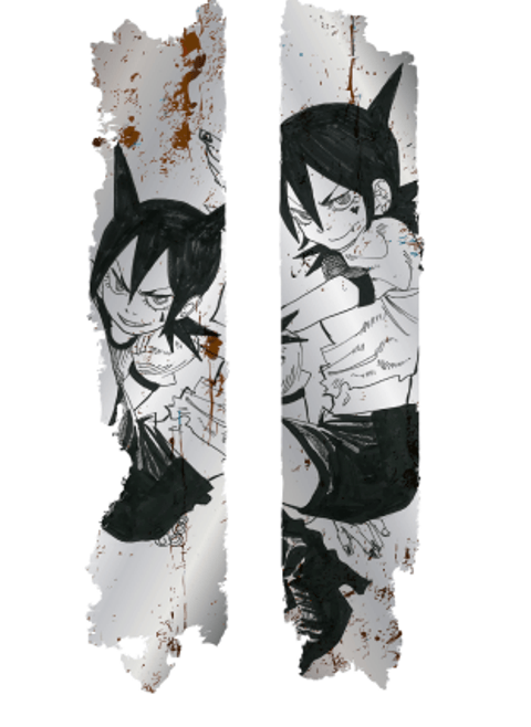 GIRL AND GIRL フレーム右面/左面