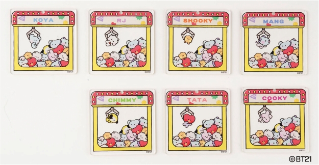 BT21 mininiトレーディングアクリルコースター7種(単品)