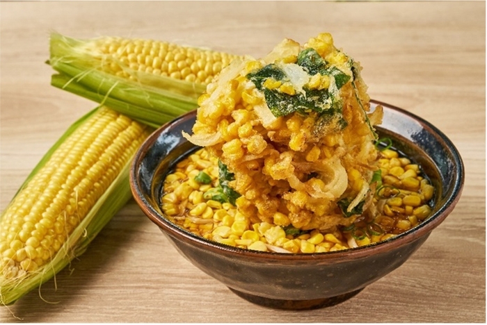 コーンかき揚げパンチそば (ダブル)