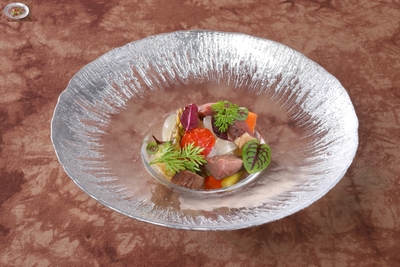 鹿の燻製ハム 自家製ピクルス