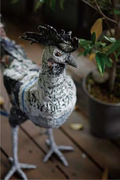 新聞紙彫刻イメージ