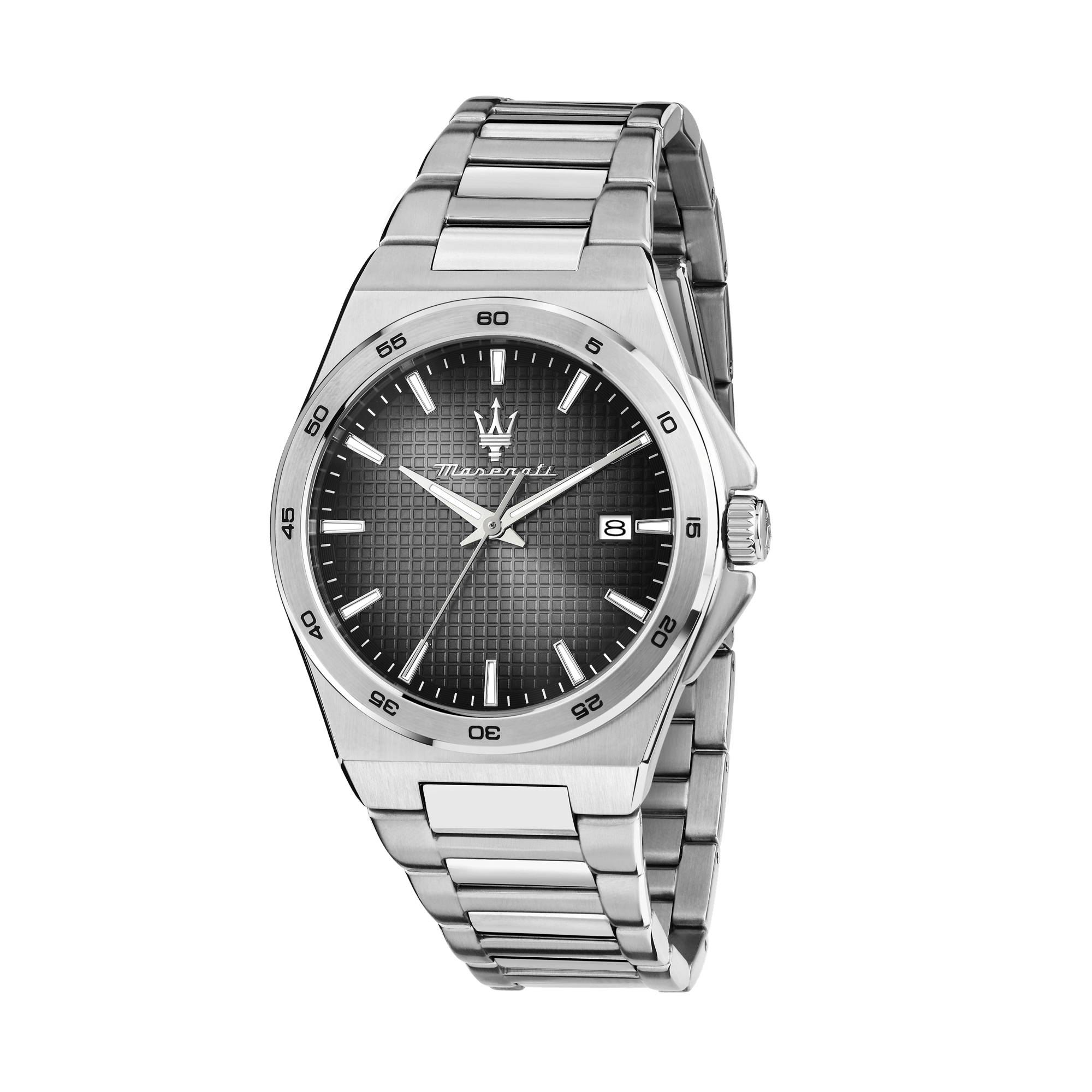 40MM 3H BLK+GREY DIA SS BR