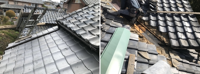 瓦屋さん作業風景