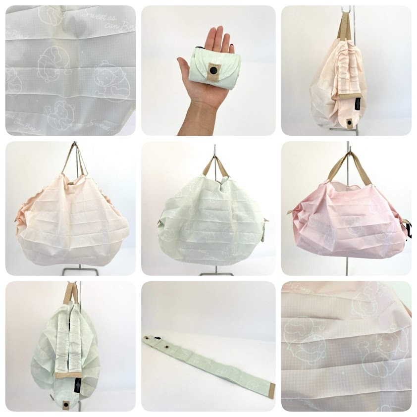 シュパット広げた瞬間にあふれる癒しの空気♡シンプルなのに可愛さを忘れないプーさんのエコバッグは忙しい大人の必需品！