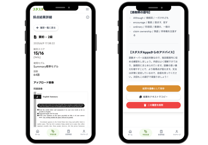 結果を画像でもテキストでも保存できる
