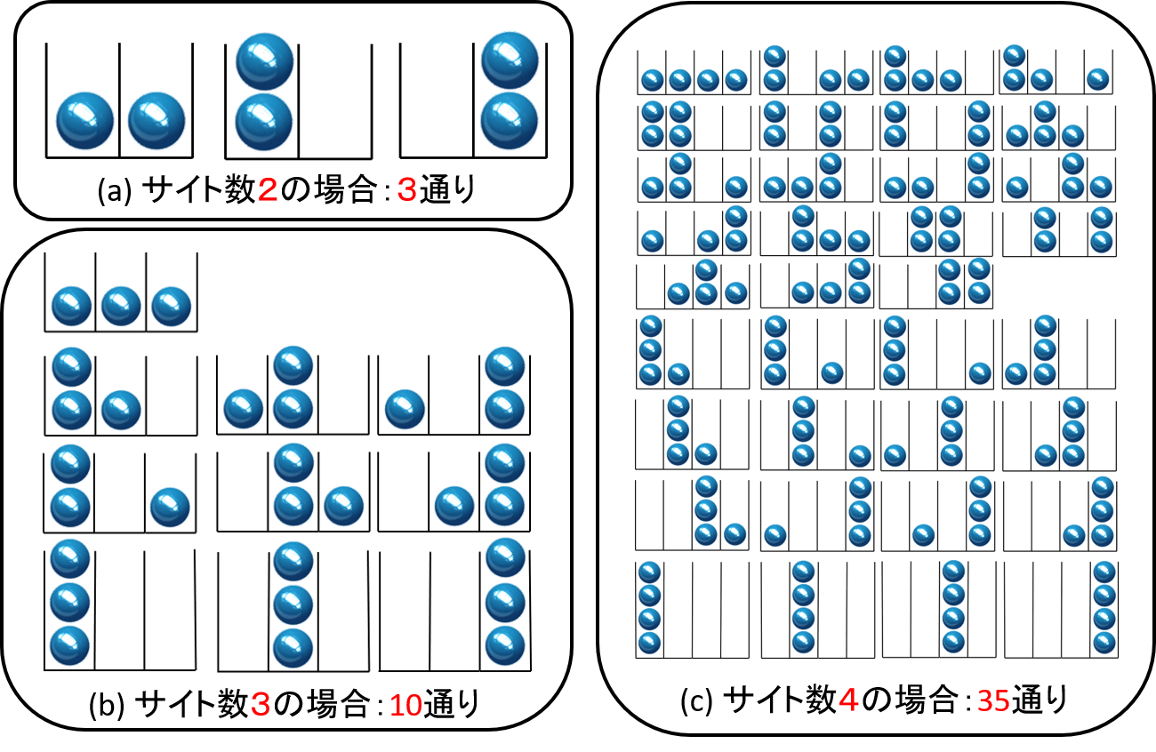 図1:サイト数と状態の数