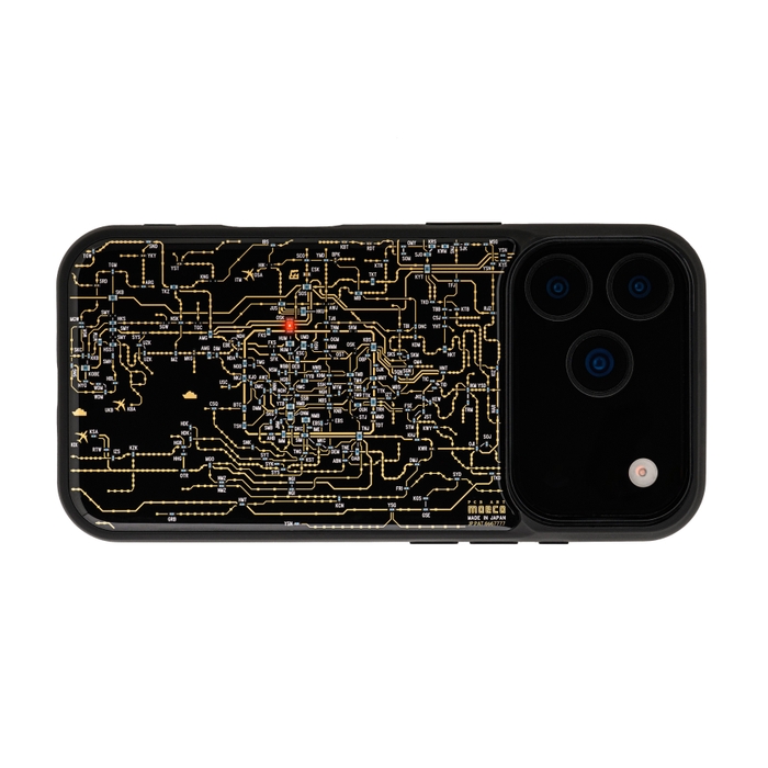 FLASH 関西回路線図 iPhone 17 Pro ケース 黒