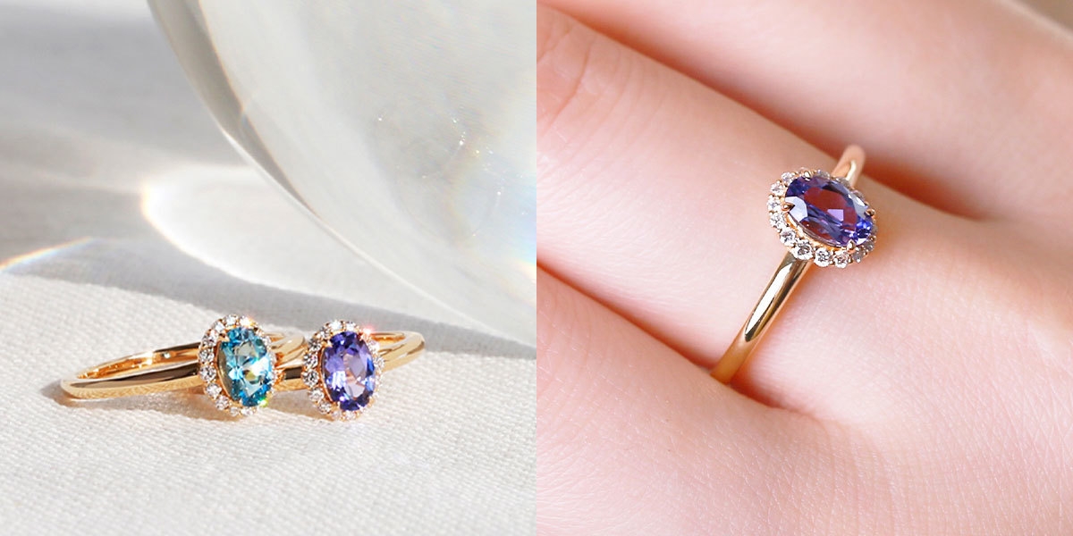 「マルタ」リング(タンザナイト/アクアマリン)