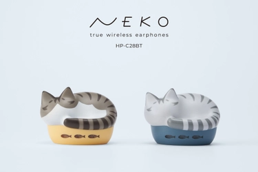 「ラディウスのNEKO」に新しい仲間が登場！ 猫モチーフの完全ワイヤレスイヤホン 「NEKO true wireless earphones HP-C28BT」から 新色2種を2025年10月下旬より販売開始