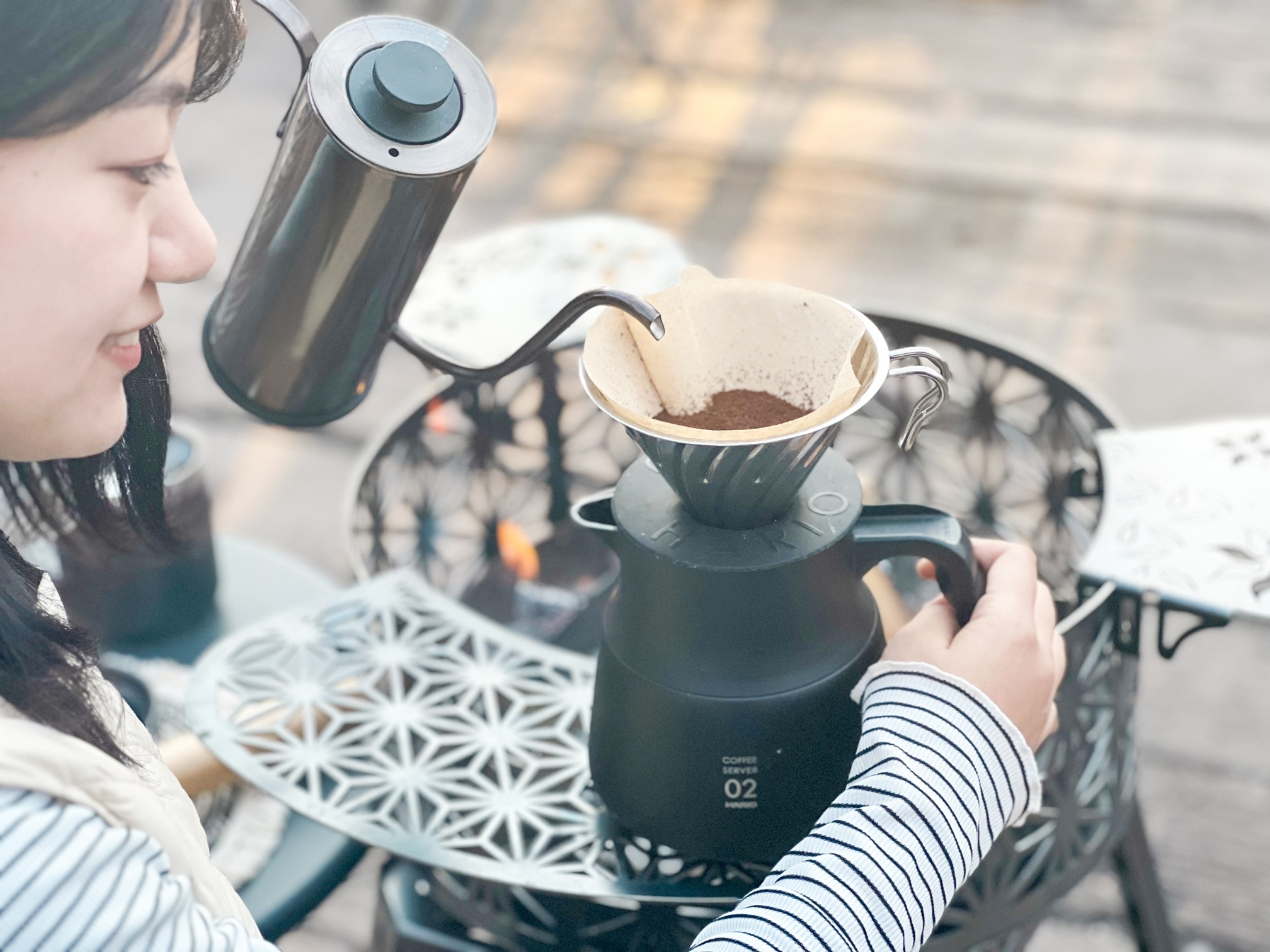 豆から挽くコーヒー