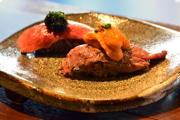 フレンチシェフが作る肉寿司