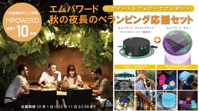期間限定！ソーラーライトの「エムパワード　 秋の夜長のベランピング応援セットプレゼント」 Twitterキャンペーンを、2020年10月1日から開催