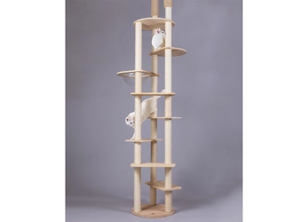 おねこさまとご主人さまに日本製こだわりの逸品を　 日本初(※)！レザー調素材の新作キャットタワー、 宇宙ステーションをイメージした木製キャットタワーが新発売