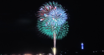 夜空を彩るマイアミビーチショー”夏”花火のイメージ