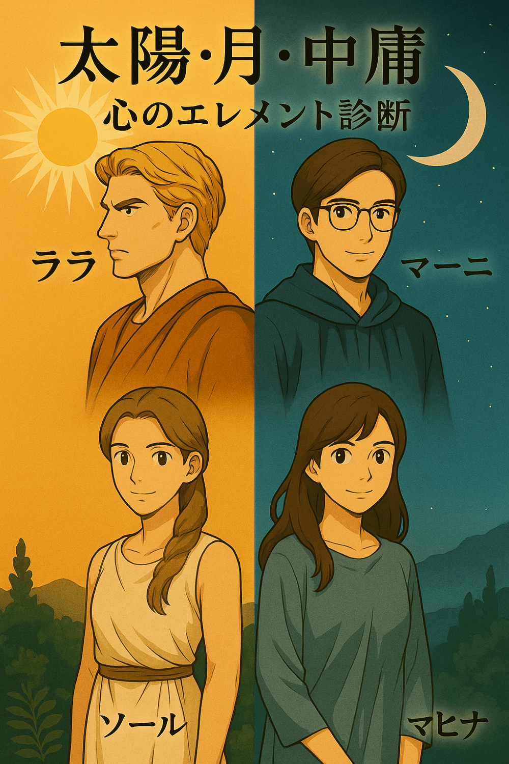 太陽・月・中庸 心のエレメント診断