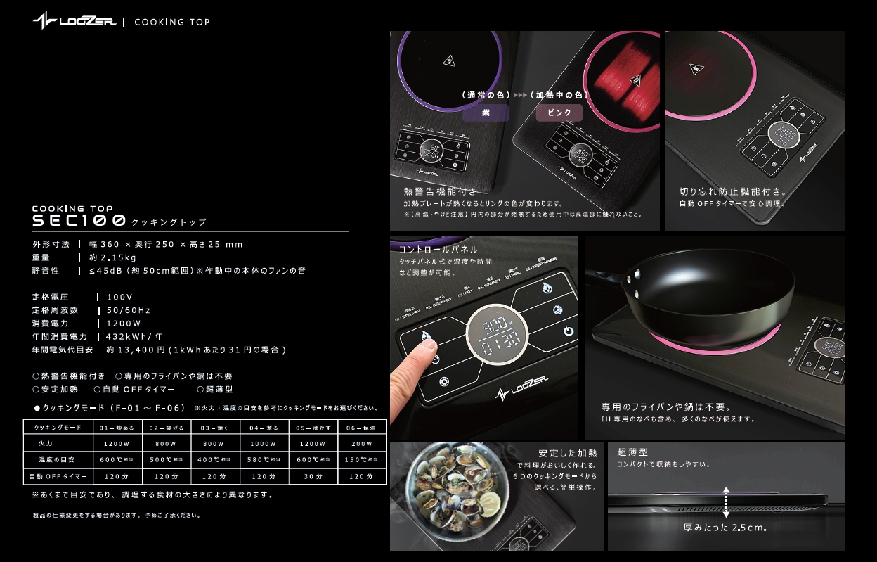COOKING TOP:SEC100 概要