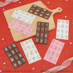 板チョコ風の新しいブロックシールシリーズ！ ちょこぶろっくしーる サンリオキャラクターズ新発売！