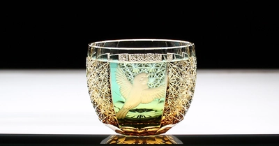 開発を止めない！Jewel Kiriko プロジェクト　雀の酒杯 琥珀緑 ～(有)川商