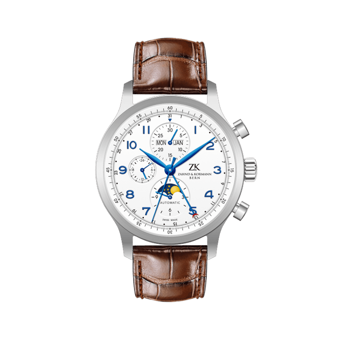 こちらはすっきりした白文字盤!