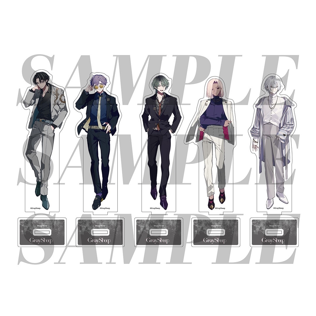 アクリルスタンド SAP/DROP ver. イベント価格:¥1,700(税込) 種類:全5種 キャラサイズ:全長145mm程度 台座サイズ:H30mmxW50mm程度 ※絵柄をお選びいただけます ※キャラクターによりサイズが異なります