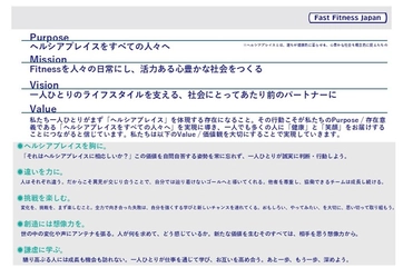 パーパス・ミッション・ビジョン・バリューを、全社員の声を踏まえ新たに策定
