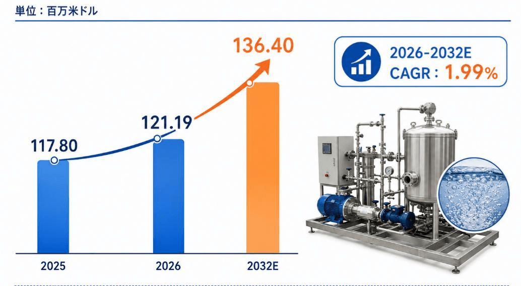 世界微細気泡発生装置市場調査2026:2032年144百万米ドル規模を展望